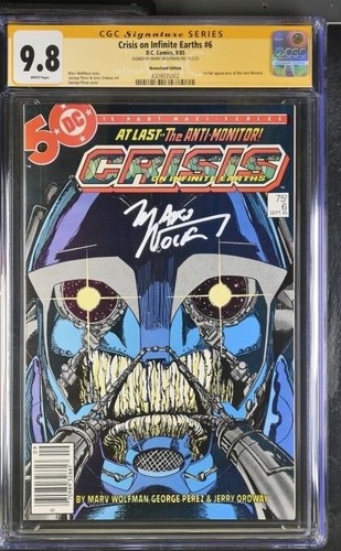 Crisis on Infinite Earths #6 NEWSSTAND 9.8 CGC SS Signed by Wolfman. Unicorn!!