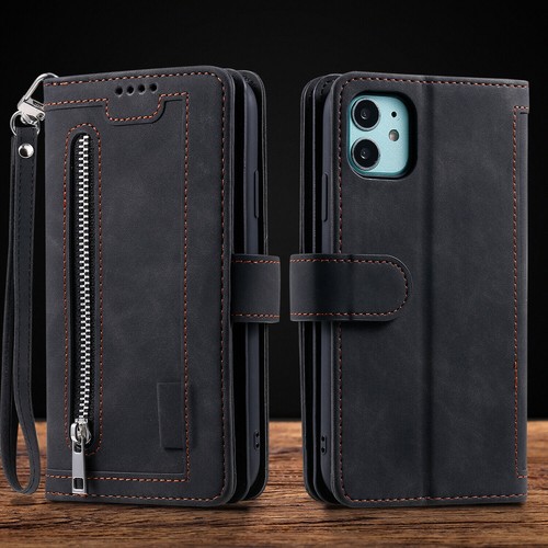 Leather Wallet Phone Case Cover For iPhone 16 15 14 13 12 11 8 7 Pro Max XR SE - Picture 17 of 18