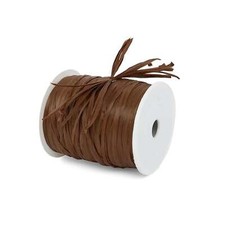 Brown Raffia  Chocolate Brown Raffia Ribbon - Matte - 1/4in.x100Yds pm4434855 