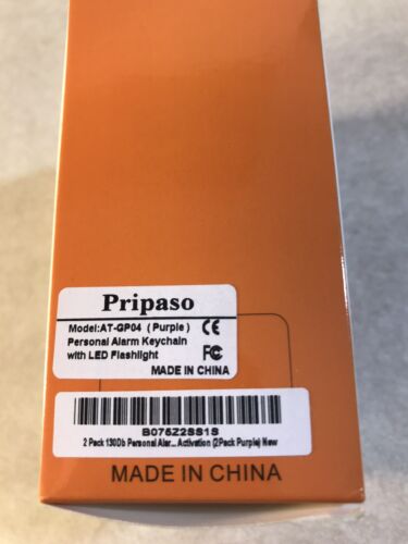 Pripaso Keychain Personal Alarm Loud Alert LED Flashlight Panic Self Defense - Picture 2 of 4