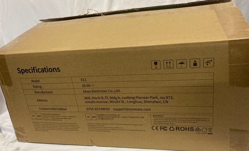 SUNSARE~X11 Aspirapolvere Senza Fili, 550W, 45Kpa Forza di Aspirazione, NUOVO (aperto bx) - Foto 6 di 9