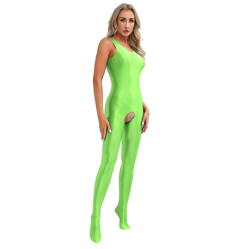 Body donna lucido senza maniche elasticizzato aperto all'uncinetto body tute - Foto 87 di 117