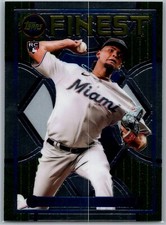 2022 Topps Finest Flashbacks RC Rookie Edward Cabrera #129 Miami Marlins