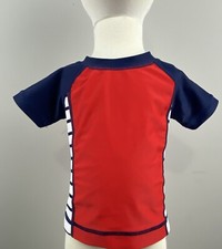 Hanna Andersson Baby Boy Swim Top Size 3-6 Months Navy Blue With Stripes 