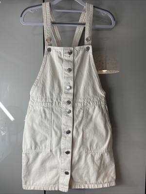 Monki Pinafore Dungaree Skirt Dress Size XS (UK6) Pockets