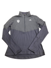 Adidas NCAA Indiana University Women's 1/4 Zip Top Gray/White 531fw