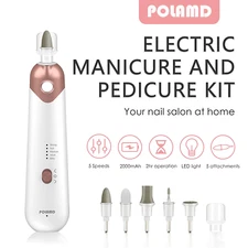 Professional Manicure Pedicure Kit,Electric Nail File Set,Cordless Electric Nail