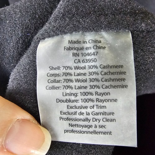 Kinross Black Sweater Coat Sz L Cashmere Blend Dolman 3/4 Sleeve Quiet Luxury - Picture 8 of 10