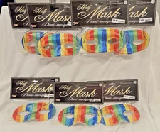 Forum Novelties Lot of 7 Rainbow Half Mask Eye Mask Adult Size