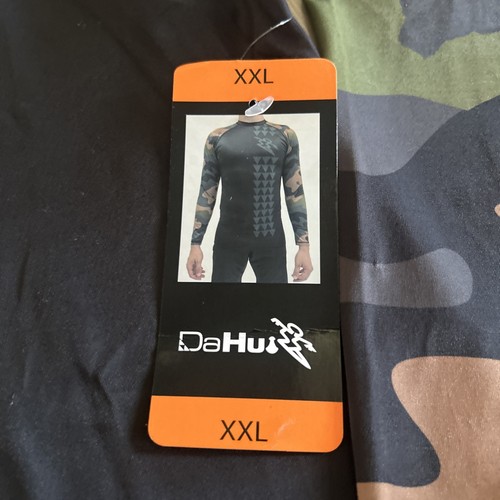 Da Hui Rash Guard Shirt Mens XXL Logo Long Sleeve Beach Outdoors Camo NWT Surf - Picture 7 of 17