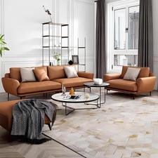 Polster Couchen Stoff Luxuriöse Wohnzimmer Sofagarnitur 3+2+1 Set Garnitur Leder