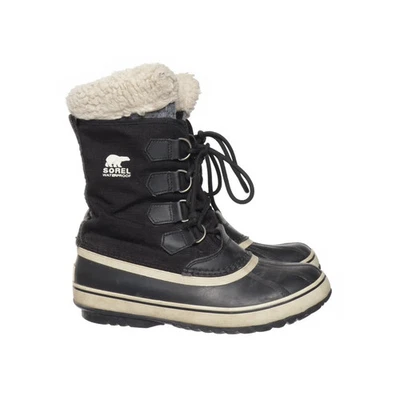 Sorel, bottes à lacets, taille : 39, modèle : nl1495-011, noir, fausse fourru... - Photo 1/4