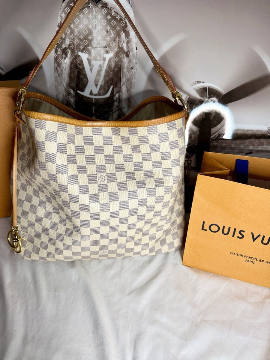 Authentic Louis Vuitton Damier Azur Delightful MM Shoulder Bag | eBay