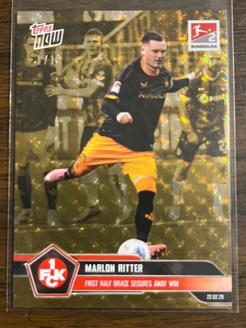 2025-26 Bundesliga Topps NOW 133 Marlon Ritter FC Kaiserslautern FOILFRACTOR 1/1