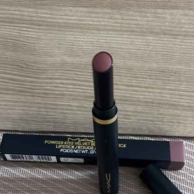 M.A.C Powder Kiss Velvet Blur Slim Lipstick #892 Over The Taupe .07 Oz