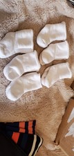 Soft  Cozy Baby socks/Booties Set of 6, warm, soft interior, - White