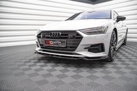 Maxton Design Frontlippe V.2 Passend FüR Audi A7 C8 Schwarz Hochglanz