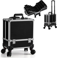 Portable Multi-Storey Nail Case for Nail Tech Organizer - Wheels Makeup Case