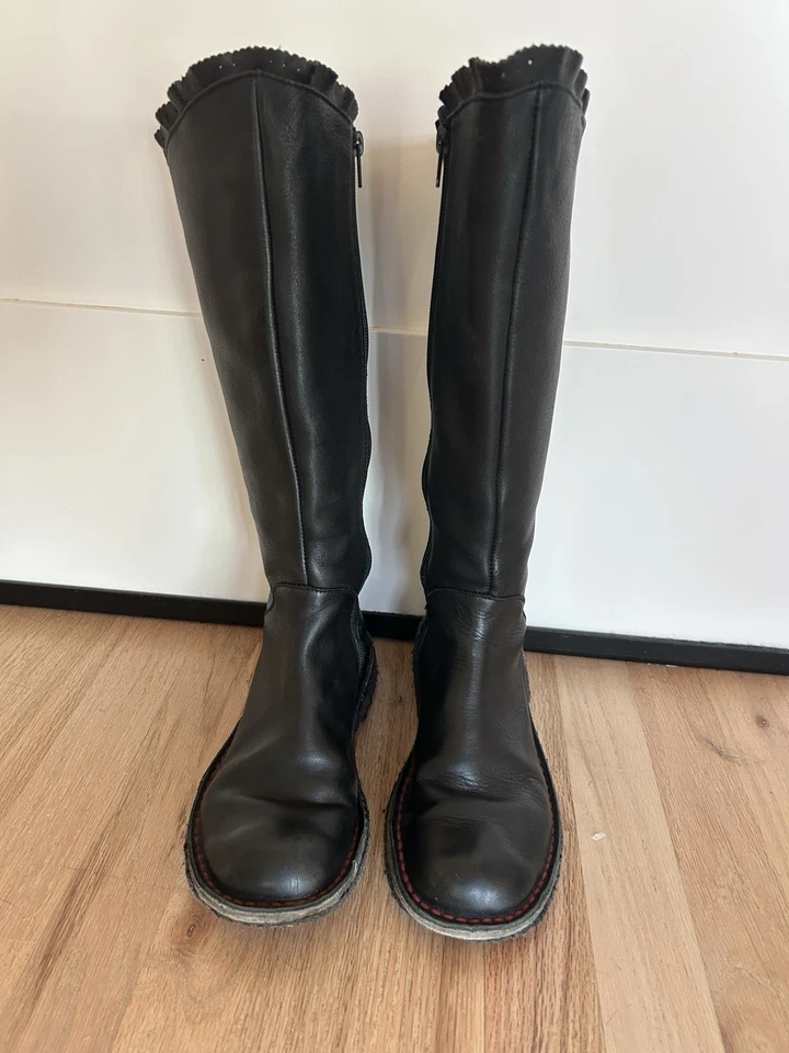 CAMPER Mujer Botas de Cuero Negras Hasta la Rodilla Equitación Motociclista EU 38 / US 7 Foto 3 de 4