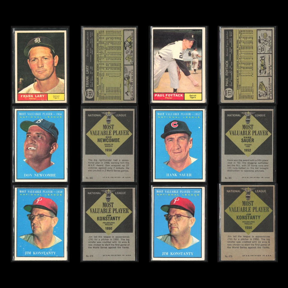 1961 Topps Lote 50 Tarjetas de Béisbol De Colección Distribuidor Conjunto a Granel Constructor Commons En muy buena condición MLB Foto 3 de 4