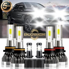 LED Combo Headlight Hi-Lo Beam Fog Light Bulb For GMC Sierra 3500 2001-2002