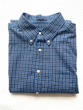 GANT Mens Plaid Shirt Windblown Oxford Fitted Cotton Long Sleeve Size M