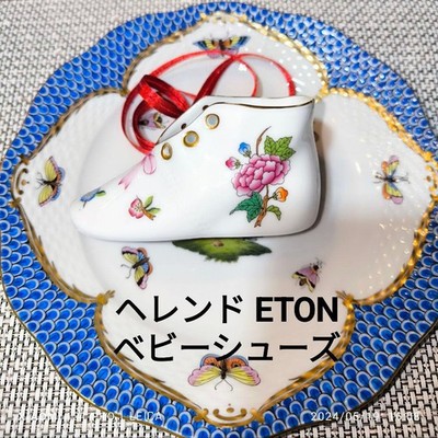 Herend Baby Shoe Porcelain Figurine Mille Fleurs 10cm×5cm No Box Used 