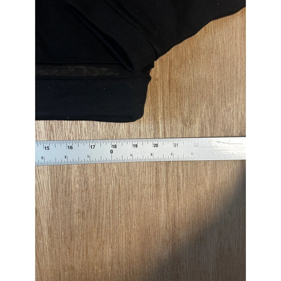 Sudadera Top Alo Yoga Negra Cuello Alto Malla Recortada Manga Larga L Foto 3 de 4