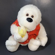 Vintage 1986 Dakin Gorilla Chimp Monkey Ape Going Bananas 9" Plush White