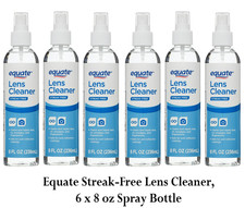 New Equate Streak-Free Lens Cleaner 8 oz Spray Bottle, 6 Count