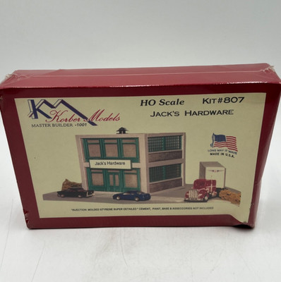 SEALED -Korber Models HO Jack's Hardware Kit 807 Building Kit NOS USA Made