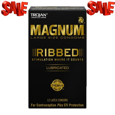 #ad #ad Magnum Ribbed Large Lubricated Condoms 12 Pack $12.90
