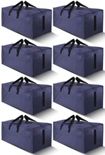 HOMESURE 8 Pack Large Strong Moving Bags with Zippers & Carrying Handles - Wa...