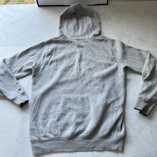 Champion Hoodie Unisex Kids Junior Youth Sz 14 Grey Cotton Blend Jumper - Picture 6 of 10