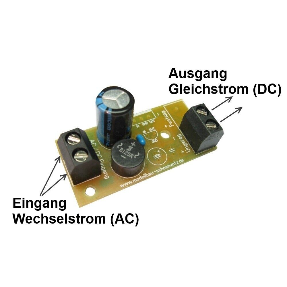 Micro Gleichrichter Modul 500mA Bis 24Volt AC/DC Nur 20 X 9 Mm, 3,99