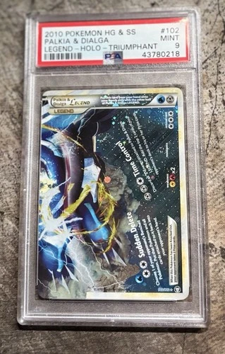 2010 POKEMON TRIUMPHANT PALKIA & DIALGA LEGEND BOTTOM #102 PSA 9 MINT