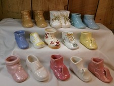 Vintage Assorted Lot of Baby Bootie Shoes Nursery Baby Shower Decor
