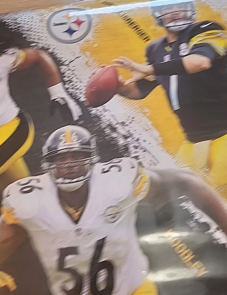 PITTSBURGH STEELERS 2012 22x34 Vintage POSTER Ben Roethlisberger, Troy Polamalu+ - Image 4 of 4