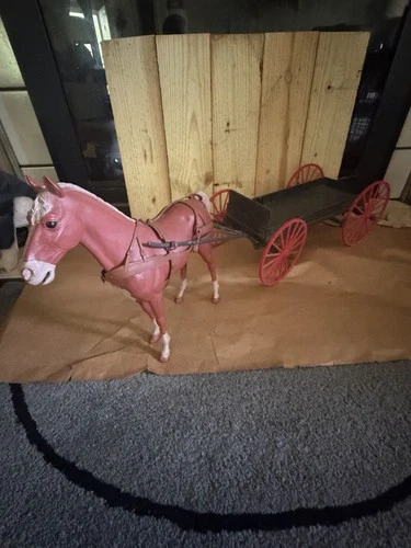 Vintage Marx Johnny West Horse and Wagon set