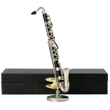 Miniature Bass Clarinet with Stand and Case Mini Musical Instrument Bass Clar