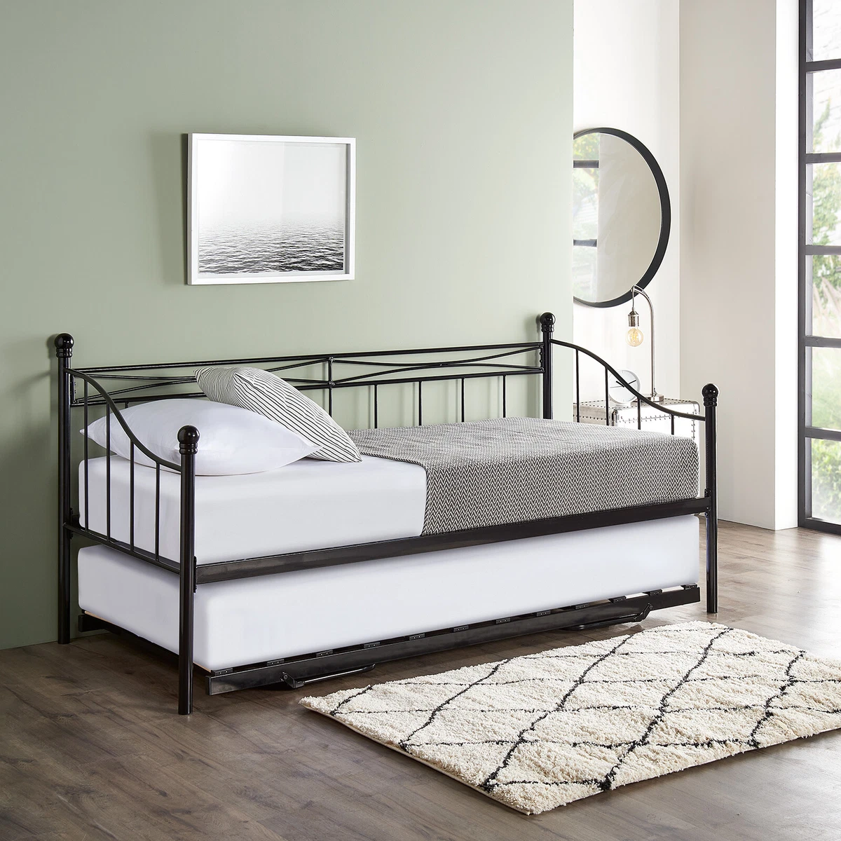 Black metal day beds deals