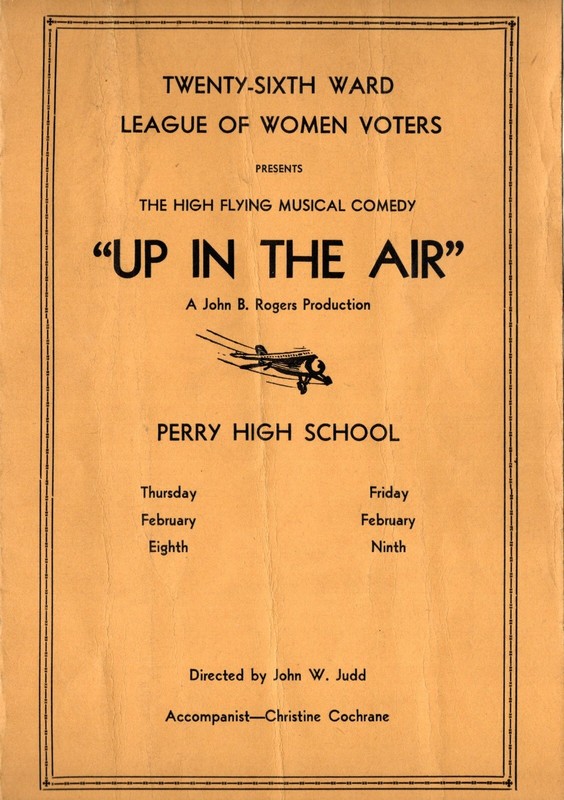 c1940 Up in the Air Amelia Earhart Program League of Women Voters Pittsburgh PA