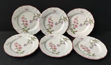 6 ASSIETTE A DESSERT FAIENCE KG LUNEVILLE DECOR LIBELLULE D'APRES GALLE LOT 1