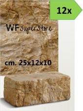 Mattoni marmo Giallo Reale 25x12x10 - 12 pz - muro cordolo aiuola giardino