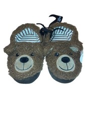 Bear 9-10 brown Unisex Kid Toddler Slippers indoor/outdoor New with tags