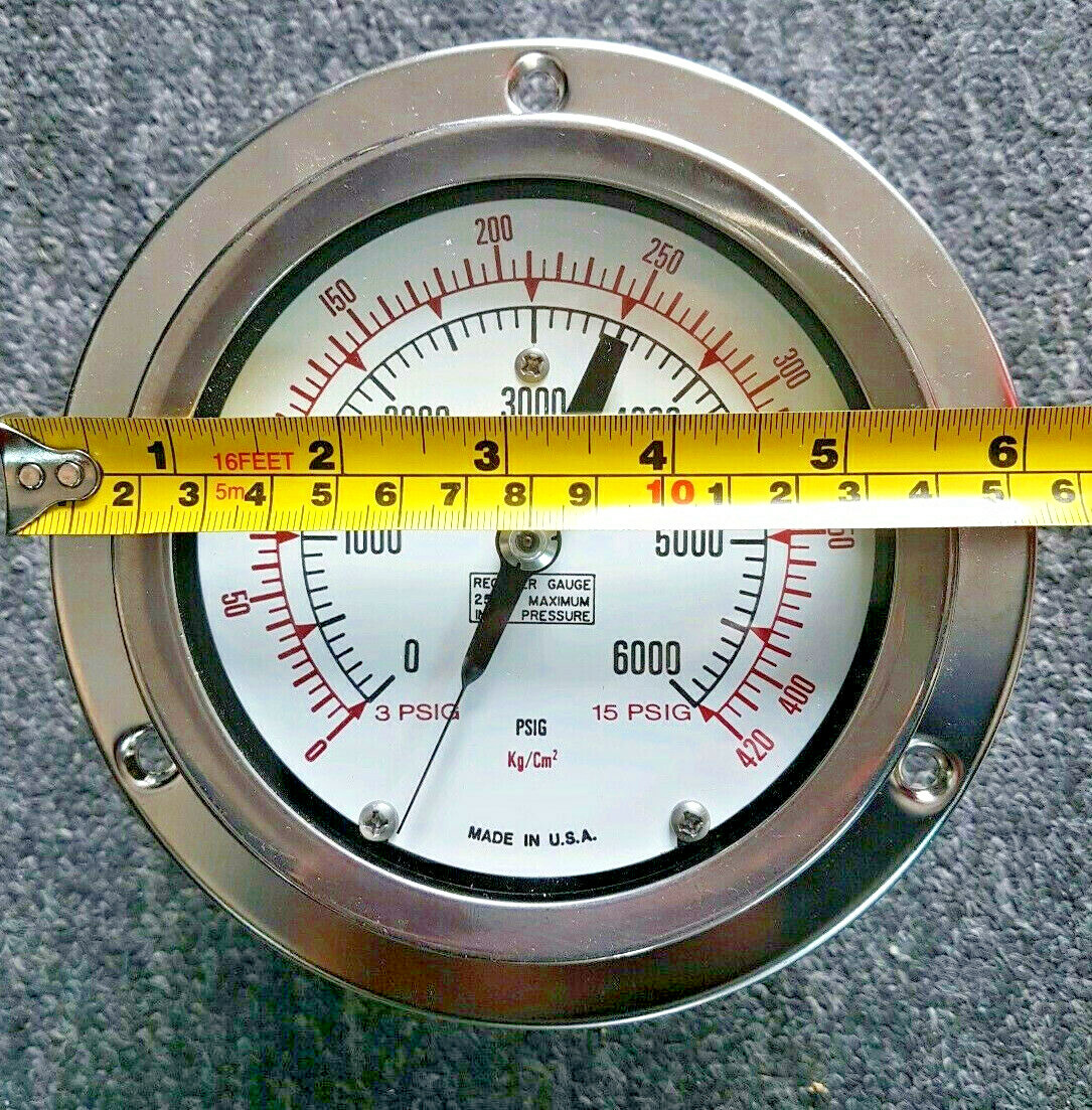 Receiver Gauge 315 psi Dial to 6000psi Genuine Ashcroft NEW eBay