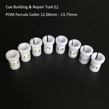 8PC Pool Cue POM Ferrule/Shaft Collet Sleeve - Cue Building Tool Lathe Accessory