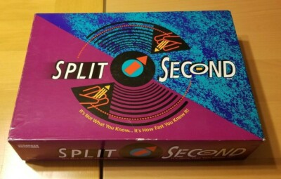 Parker Brothers SPLIT SECOND Fast-Flipping Question & Answer Game - Complete