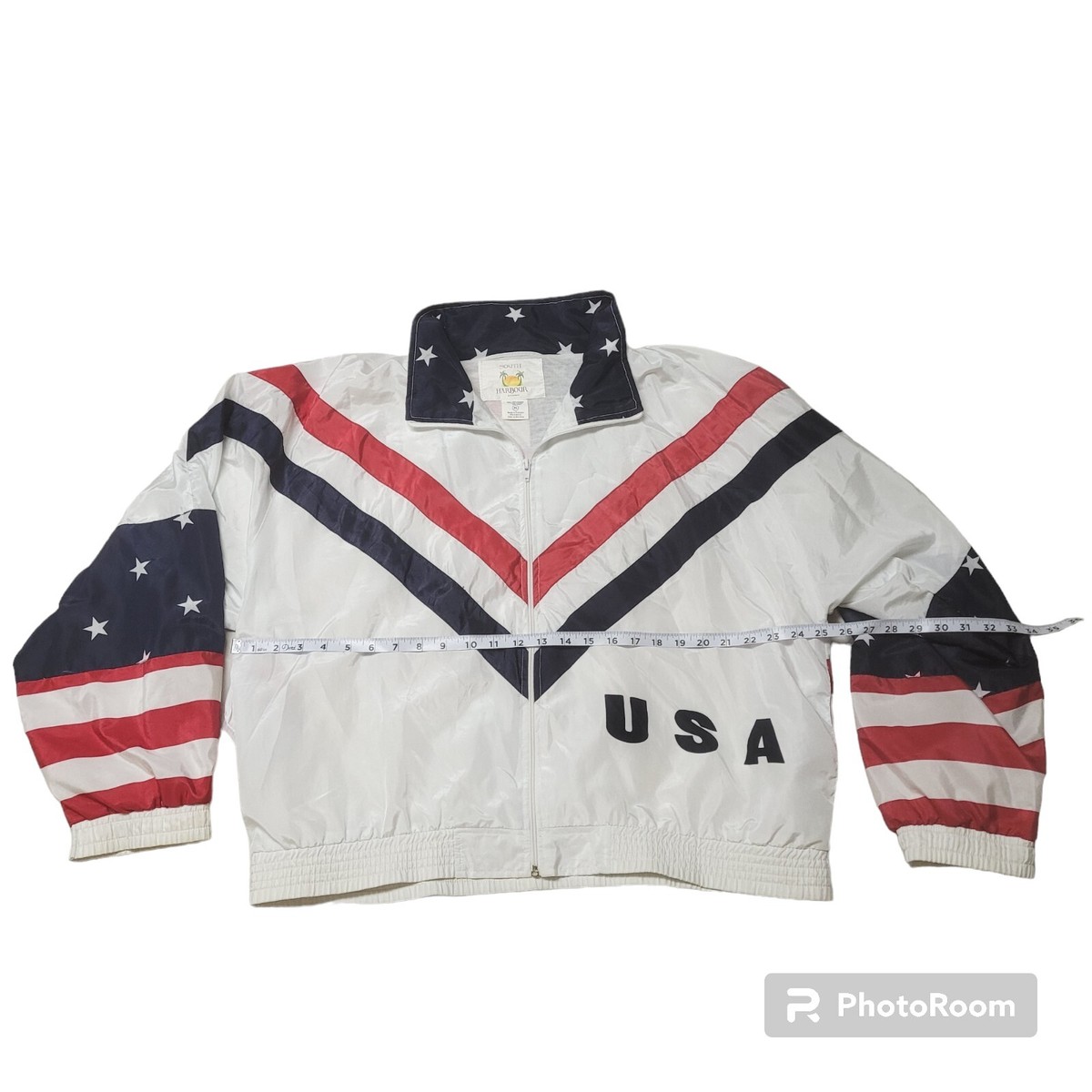 Vintage 90s South Harbour Active Wear USA Flag AOP Vintage 90s South Harbour Active Wear USA Flag AOP