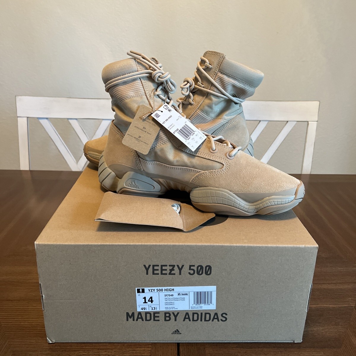 Adidas Yeezy 500 High Tactical Utility Boot IF7549 Sand Size 14